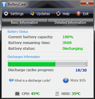 BatteryCare Free Tool