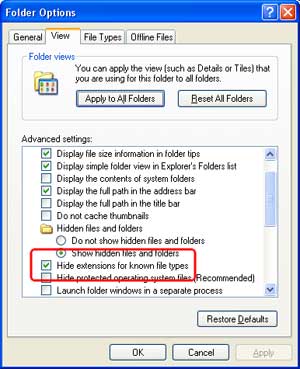 Folder Options Windows