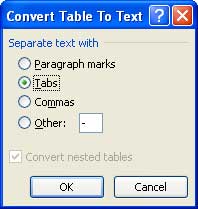Convert to Text Word 2007