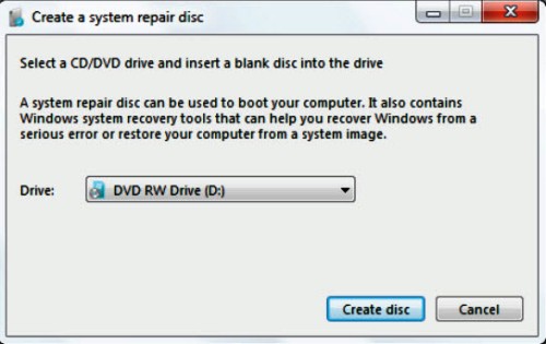 Windows 7 System Recovery Disc