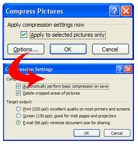 Compress Pictures in MS Office 2007