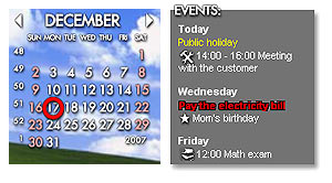 Rainlender Desktop Calendar