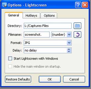 LightScreen Options
