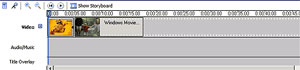 Movie Maker Timeline Screen