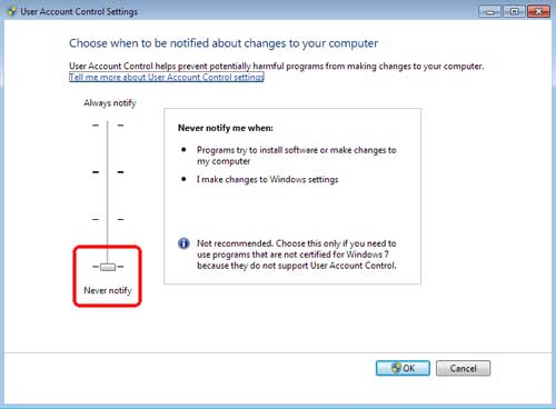 User Account Control Windows 7